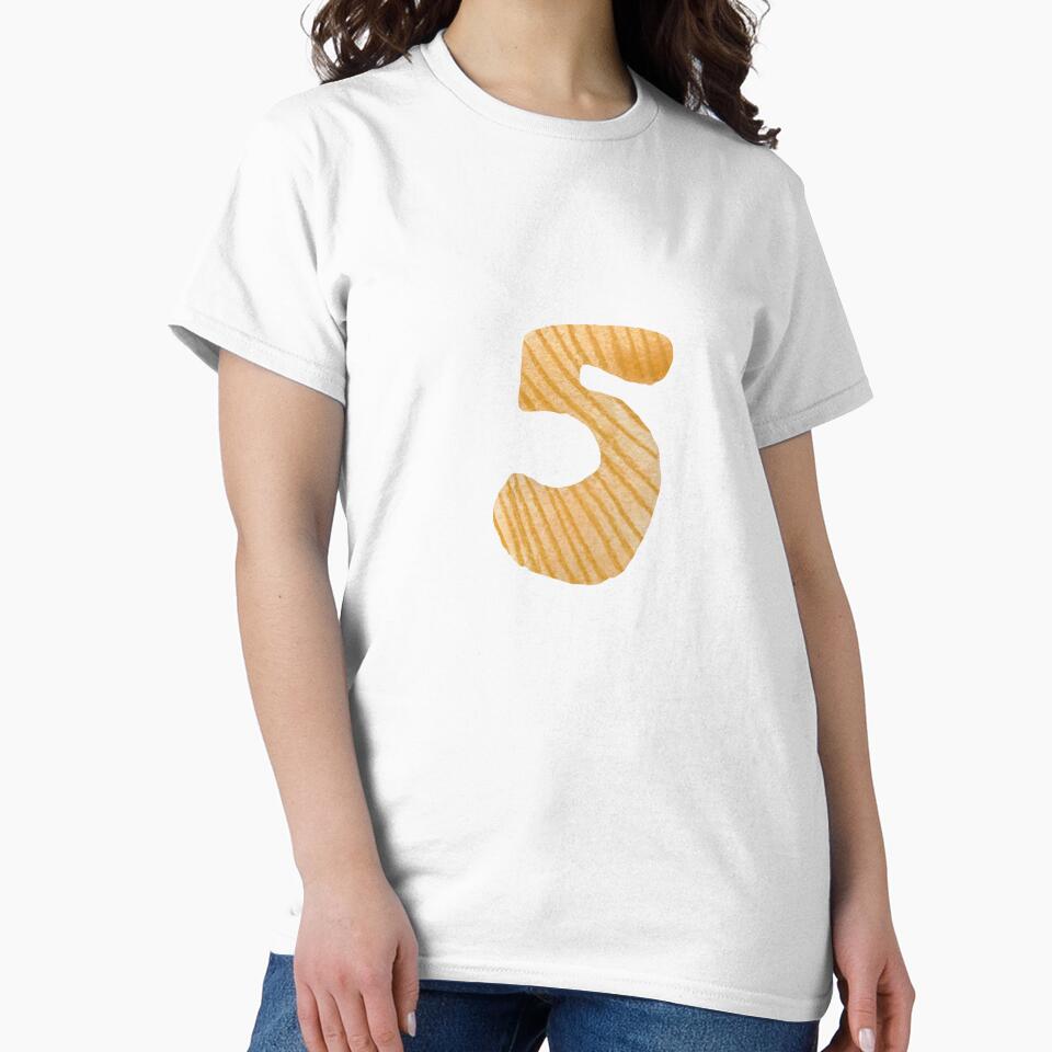 Number five yellow textured a watercolor sketch black by Yana Mustafina | Boho Soulful Designs