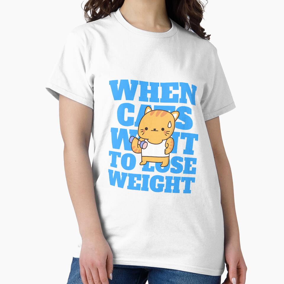 When cats want to lose weight tshirt by Eugenie974 Unisex , , , Long Sleeve Tee