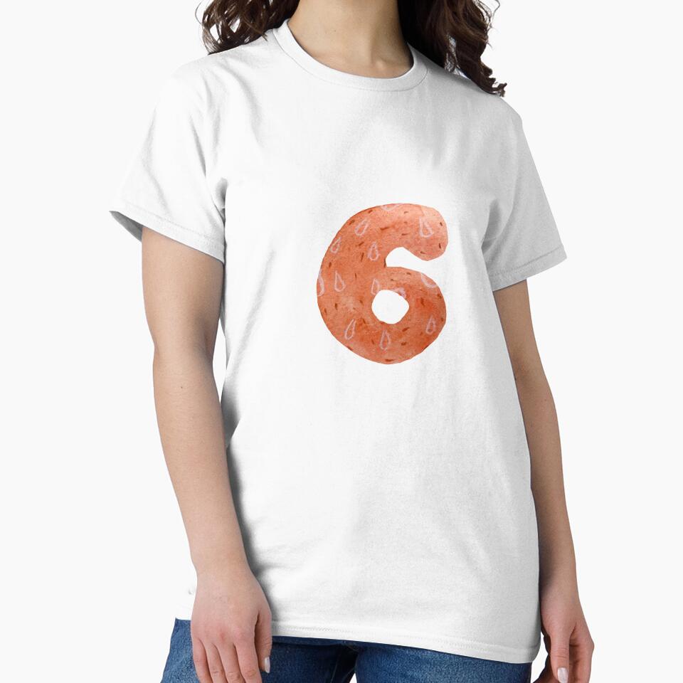 Number six textured red a watercolor sketch black by Yana Mustafina | Boho Soulful Designs