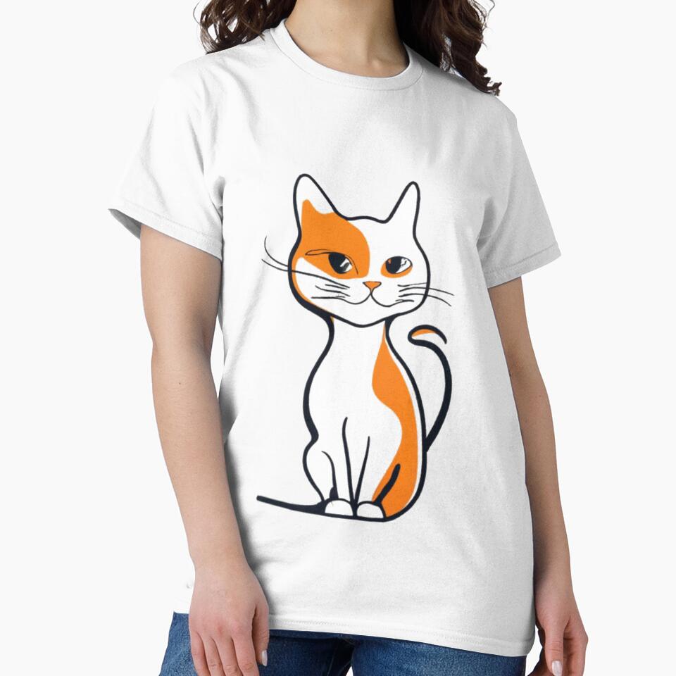 Smiling Line Art Cat by Ketique