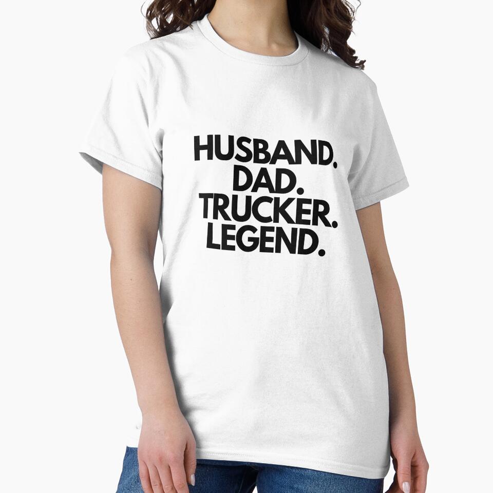 husband dad trucker legend funny trucker design by IHRArt