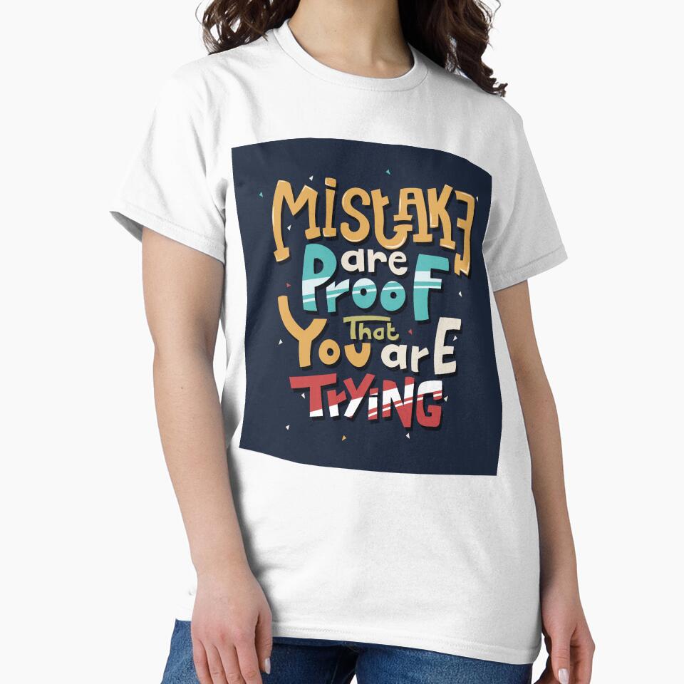 Hand Drawn Lettering mistake are proof that you are trying by Peekonet