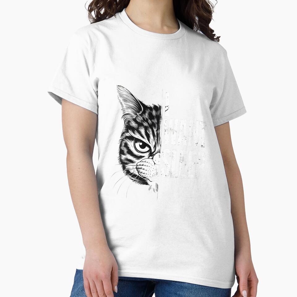 I Want Sleep Cat Funny Art by SHADOWNB69 Unisex , , , Long Sleeve Tee