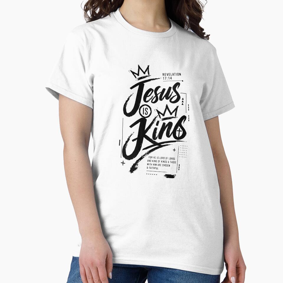 Jesus Is King Typography T-Shirt Design by ucpstudio