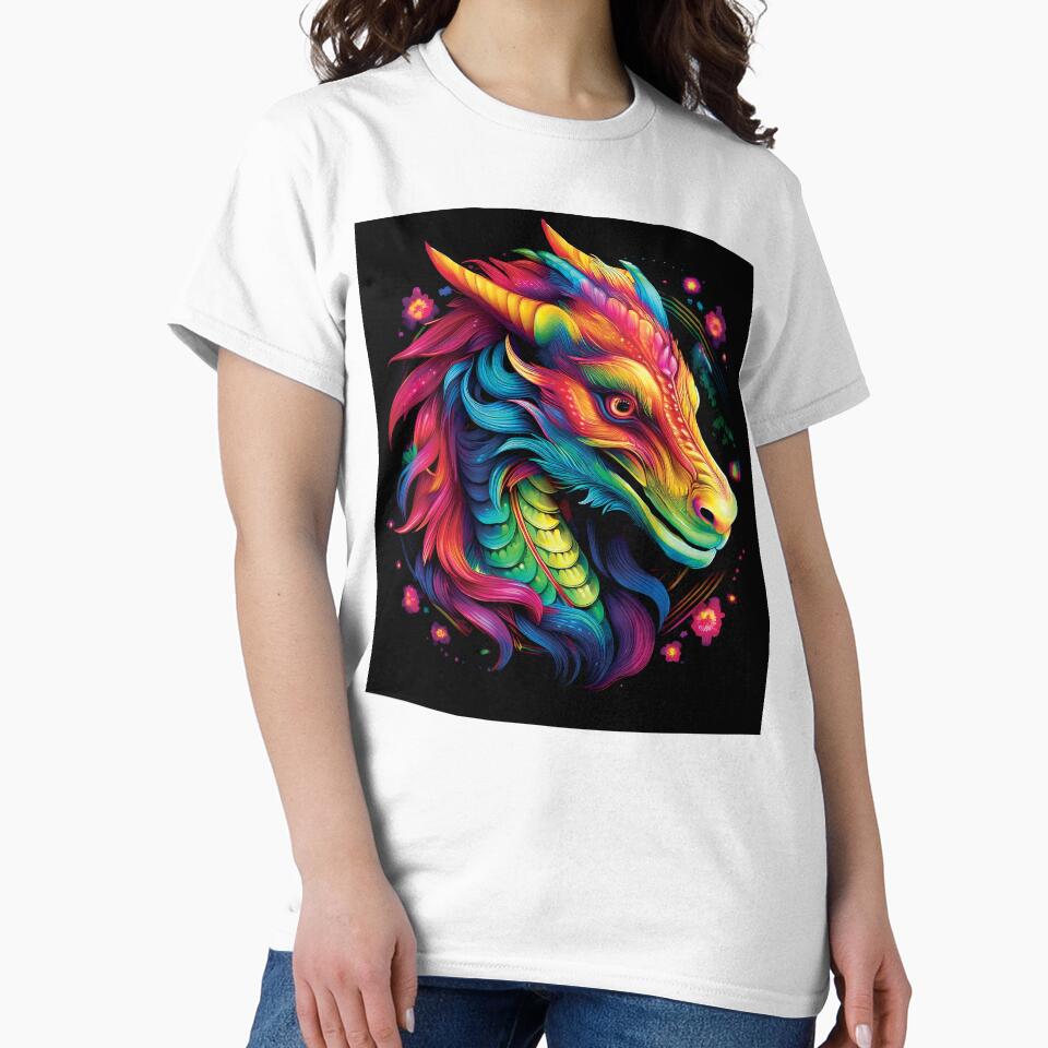 Vibrant Magic Dragon– Colorful Art by DoraTora