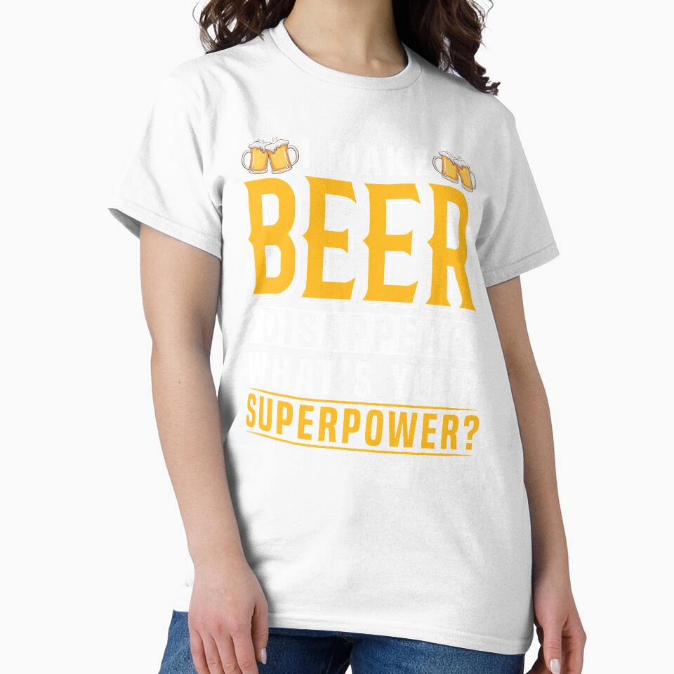I Make Beer Disappear, What`s Your Superpower? by Express YRSLF Unisex , , , Long Sleeve Tee