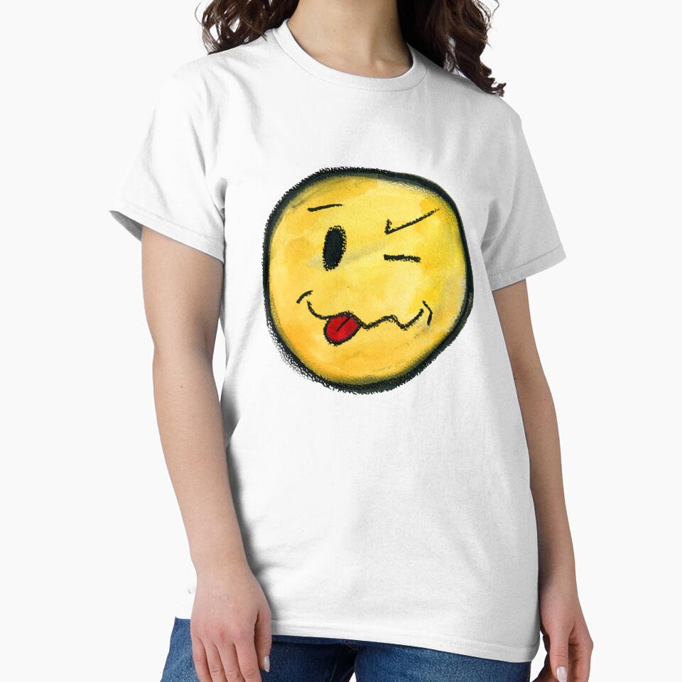 Wink Emoji Grunge by monika-holle