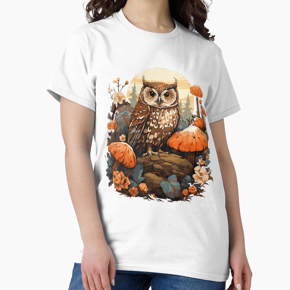 Cottagecore Owl Aesthetic Mushroom Outfit For Women by MarianMartha