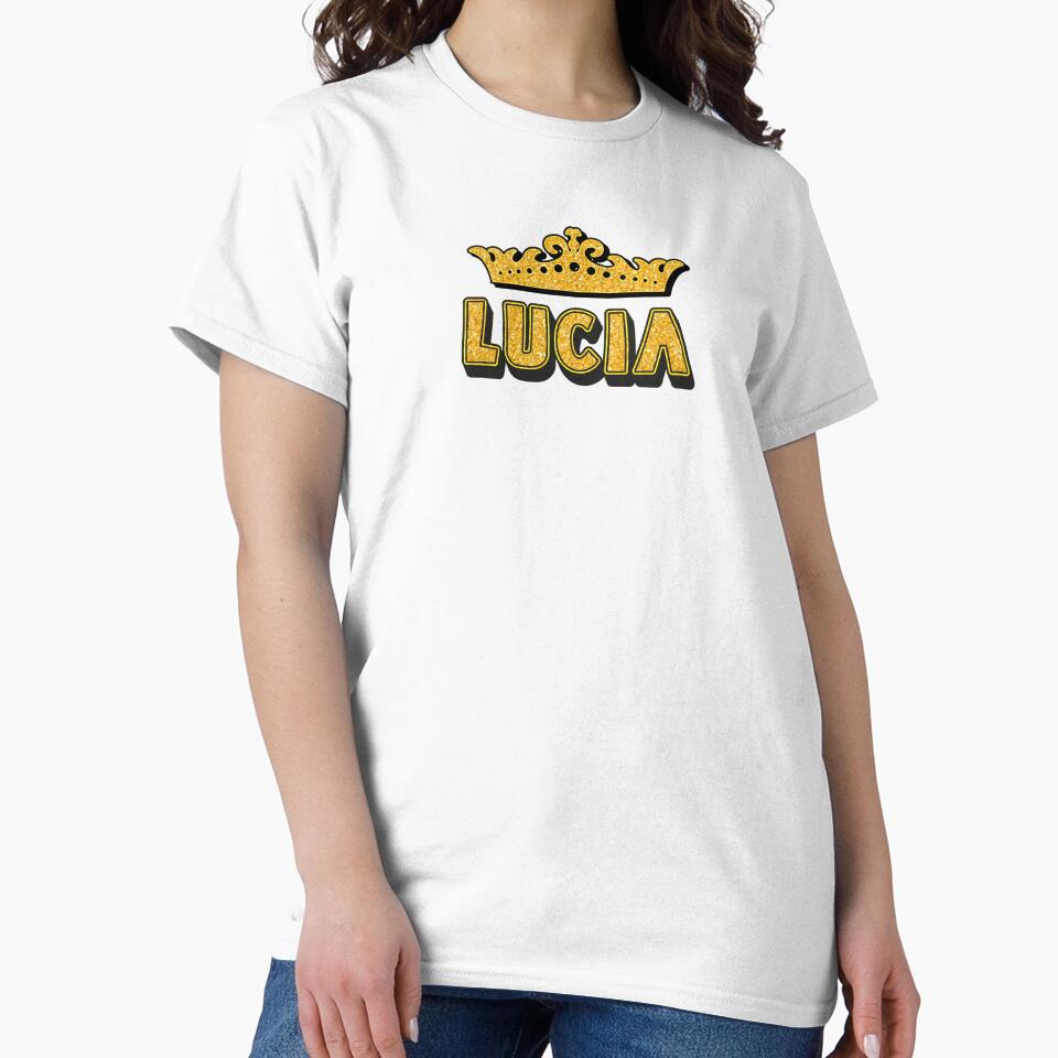 Lucia Personalized Funny Custom Name Crown Design by Watsonarts