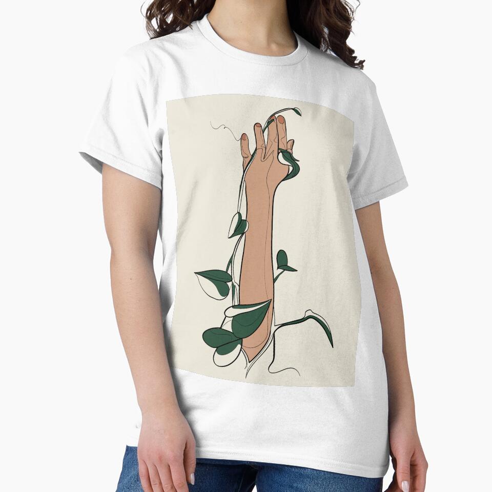 Plant Lady Brown Hand Illustration by ebzil studio