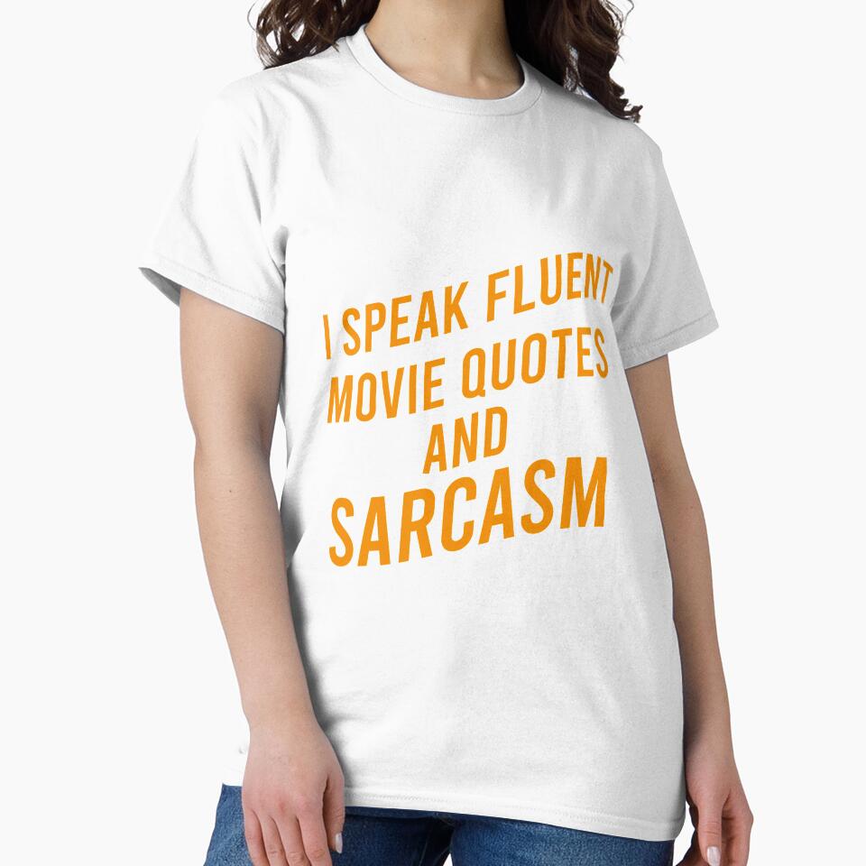 I speak fluent movie quotes and sarcasm by Matheus2001 Unisex , , , Long Sleeve Tee