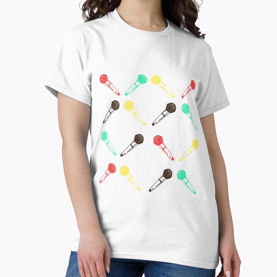 Hand drawn microphone pattern - colorful by PBerry