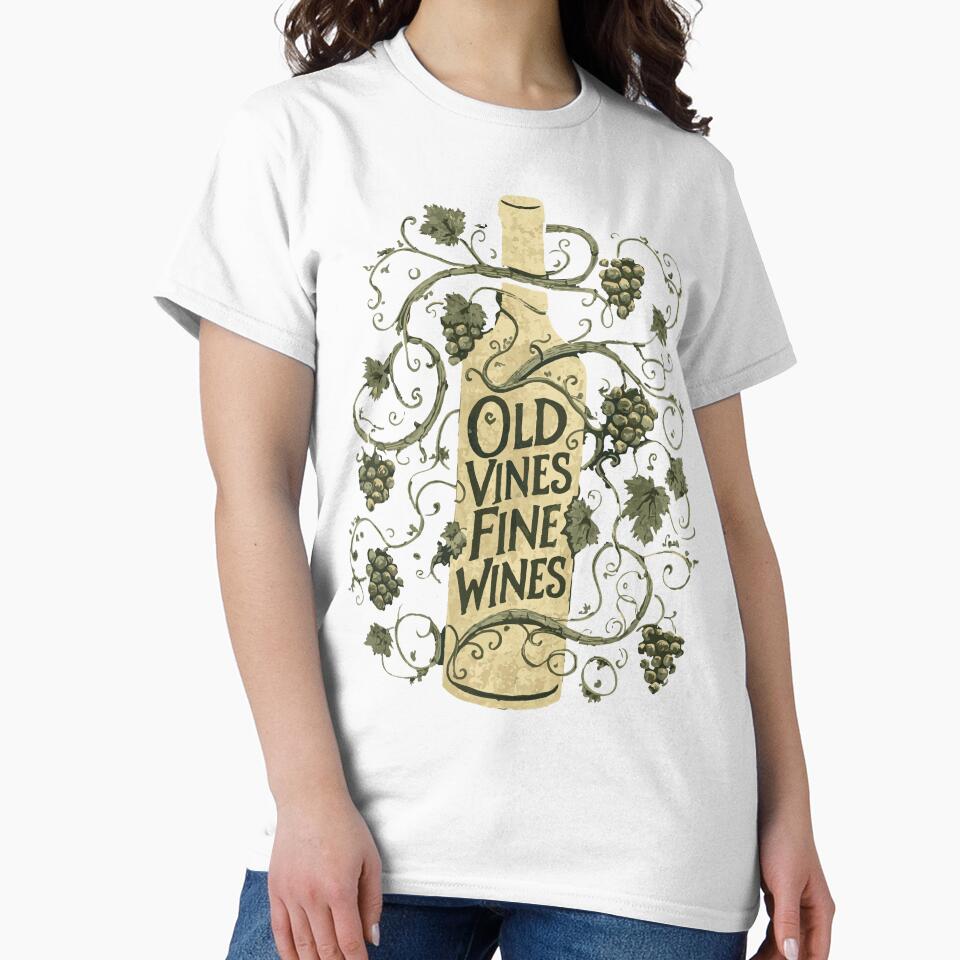 Old Vines Fine Wines by WineandWear Unisex , , , Long Sleeve Tee
