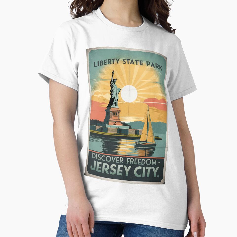 Jersey City Vintage Travel Poster by TravelerRat