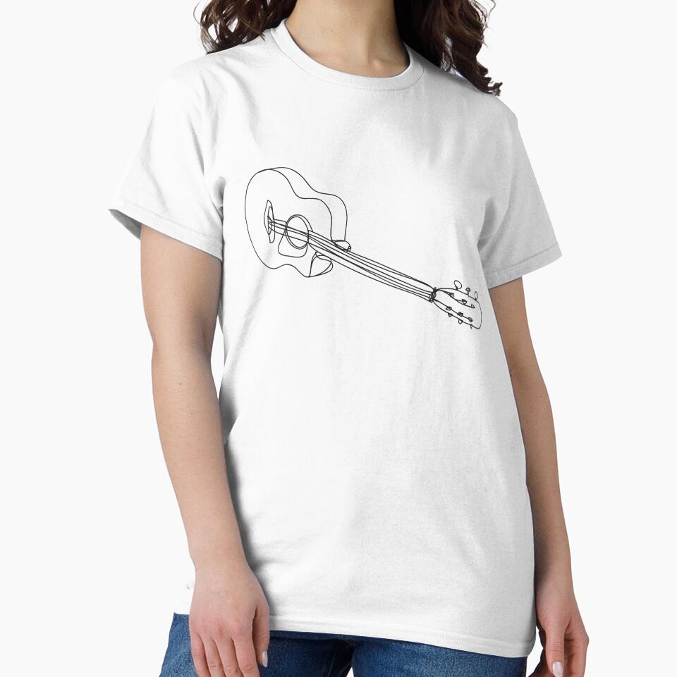 Guitar Abstract Line Art For Music Lovers And Guitarist - Abstract Line Art Music by Funwithmusic