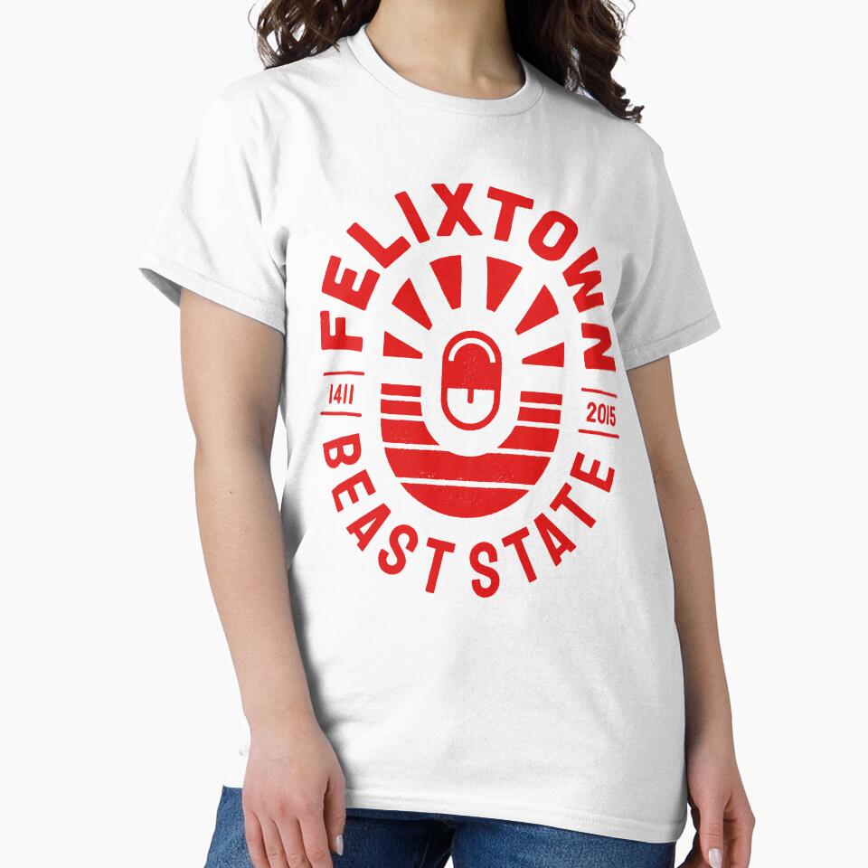 Felixtown Graphic Tee | Bold Red Print Unisex T-Shirt by MatblackShirts