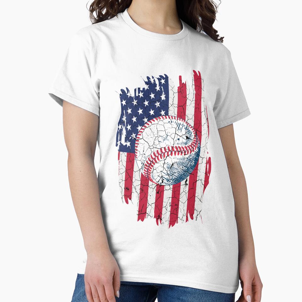american flag vintage baseball flag , dad, mom teen by wanasak