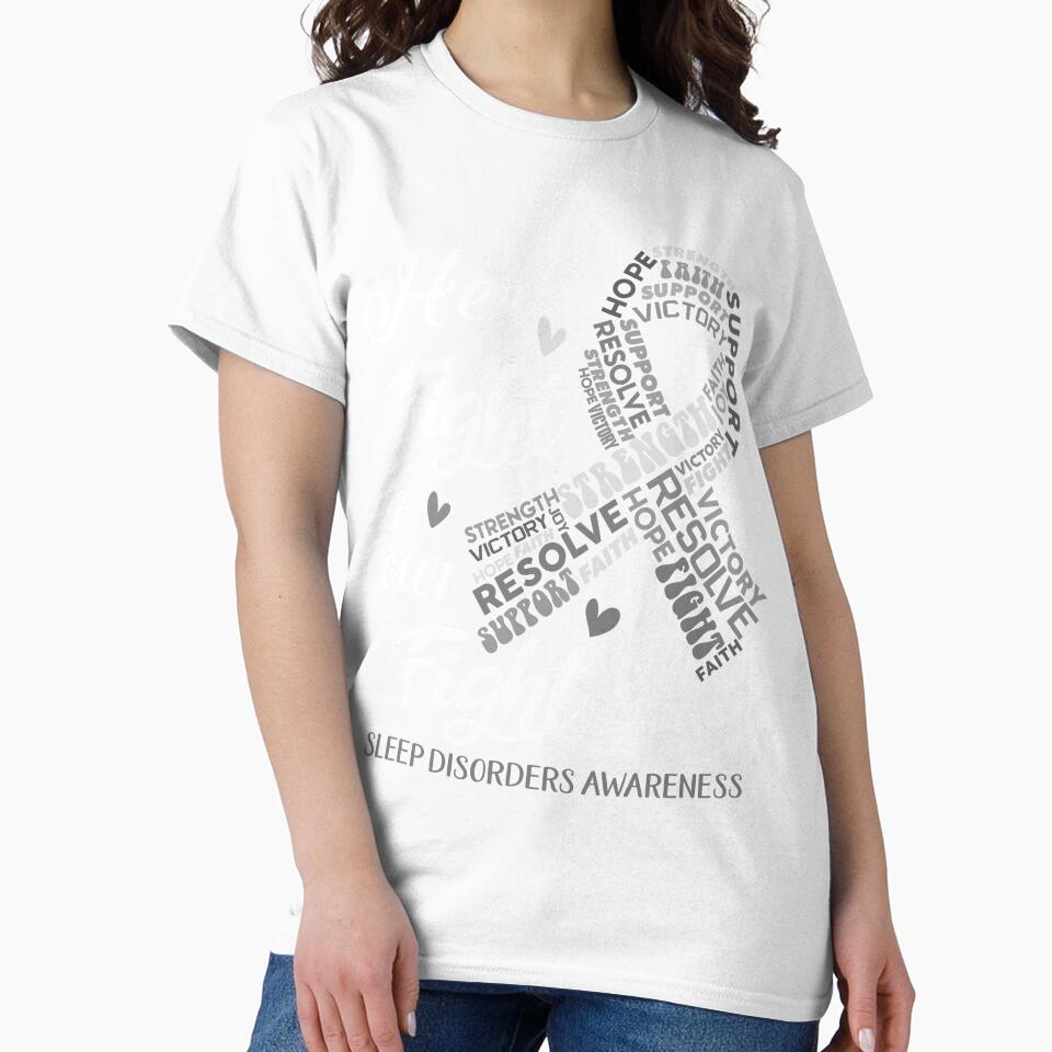 Sleep Disorders Warrior, Her Fight is our Fight Sleep Disorders Awareness by Greggwillard Unisex , , , Long Sleeve Tee