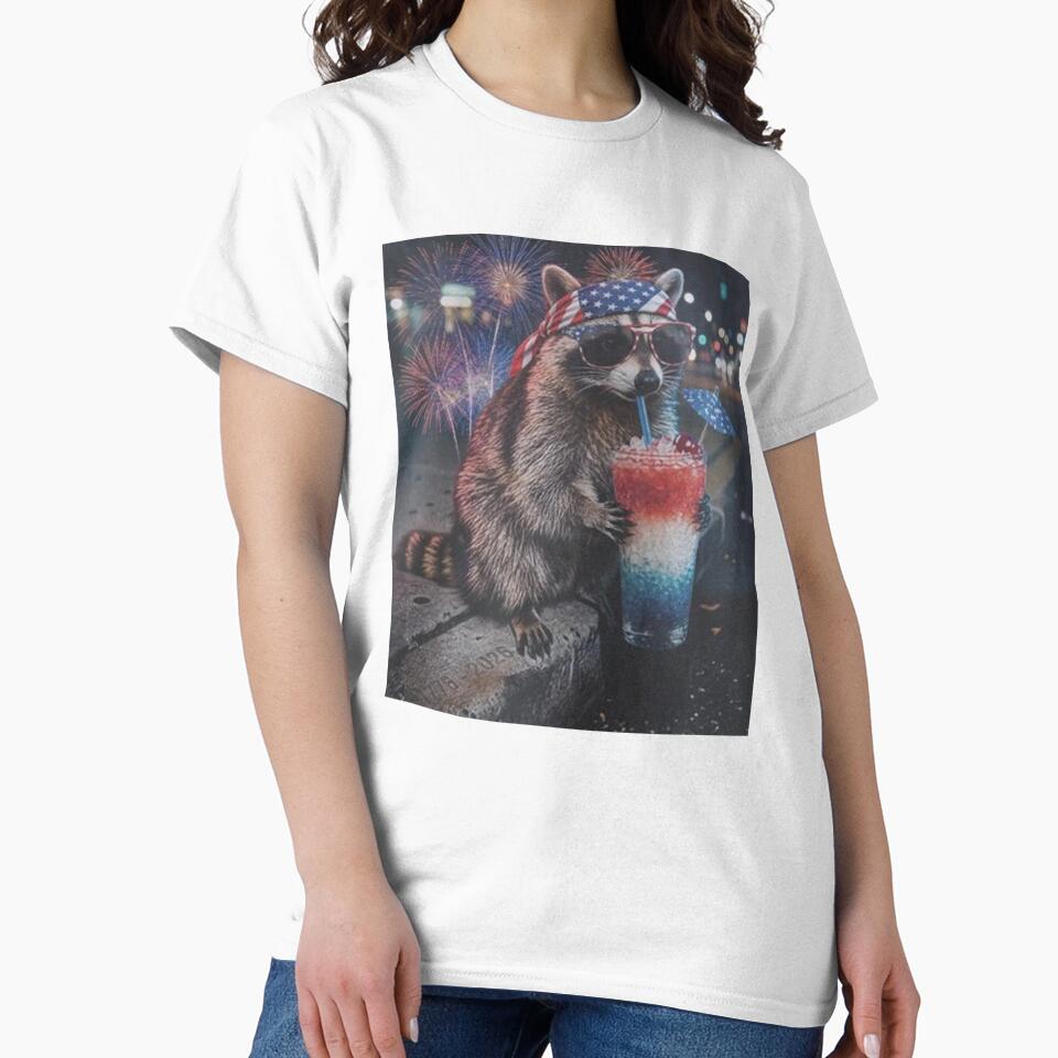 Patriotic Raccoon, Funny 4th of July by To101ARt