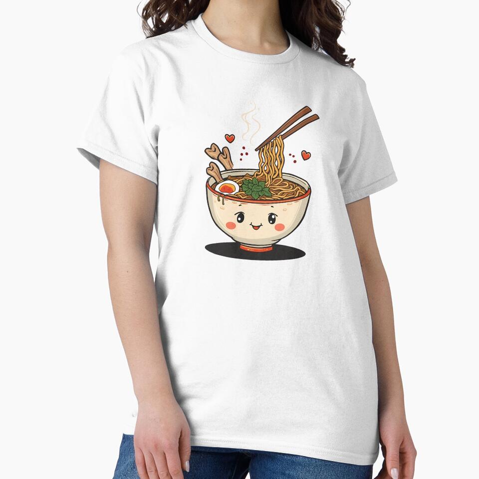 Kawaii Ramen Bowl by VibeTCreations Unisex , , , Long Sleeve Tee