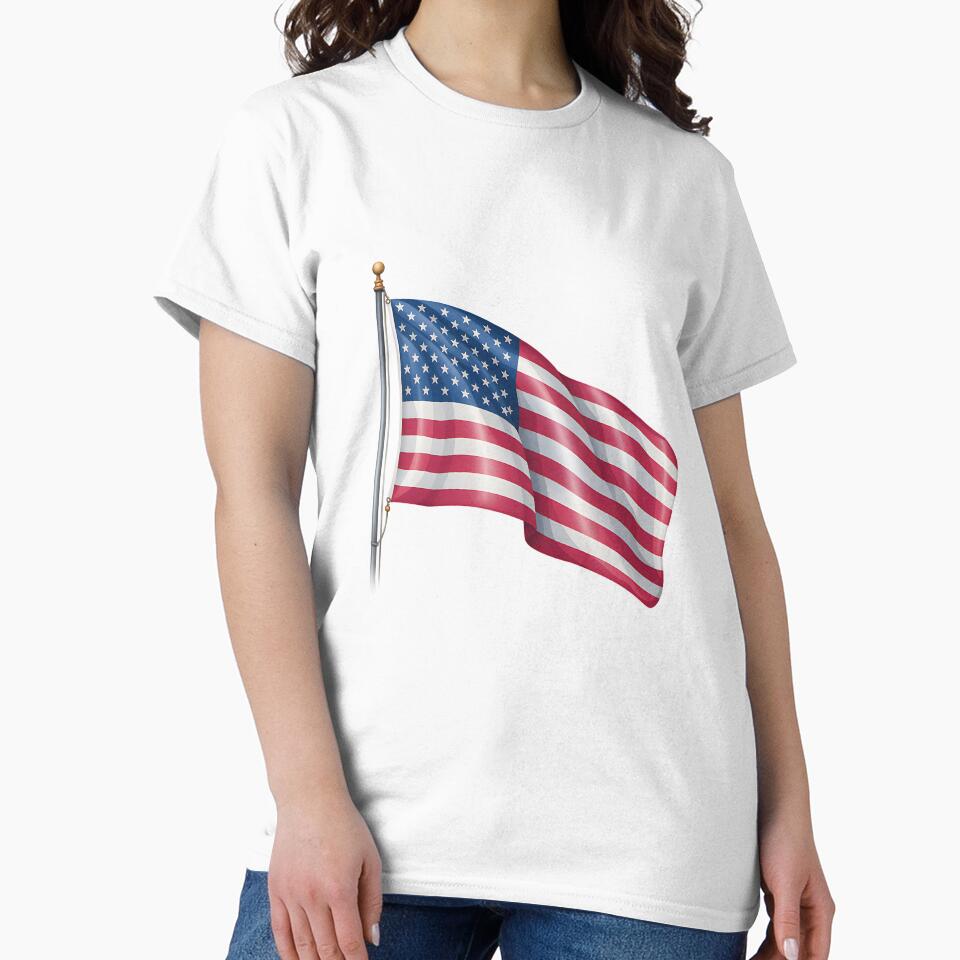 Waving American Flag – USA Patriotic Illustration by artedigital99