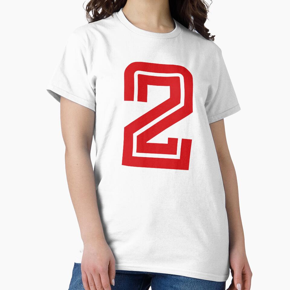 No. 2 / Player Number Two / Football Player Number 2 (Red) by STUDIO-72