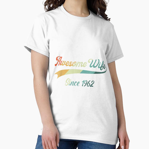 60th Wedding Aniversary Gift For Her Awesome Wife Since 1962 by mchargue12
