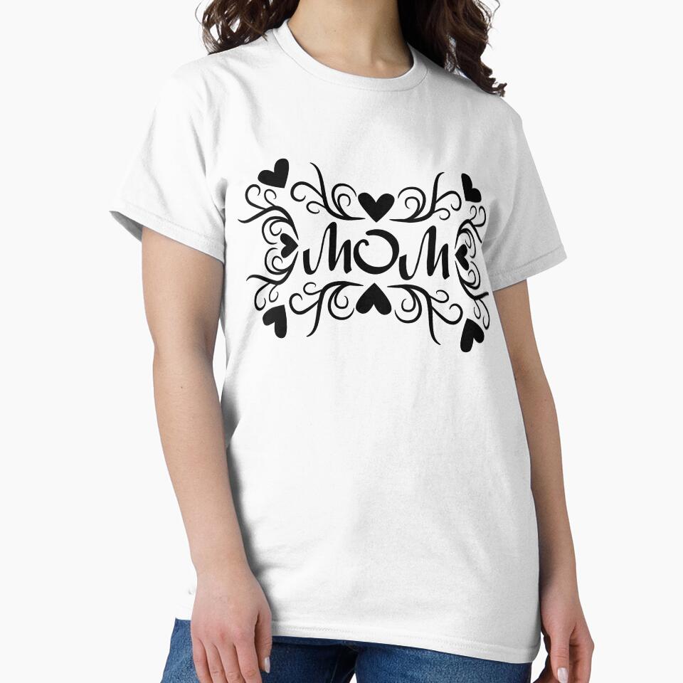 Love Mom with Fancy Heart Script by MetaCynth