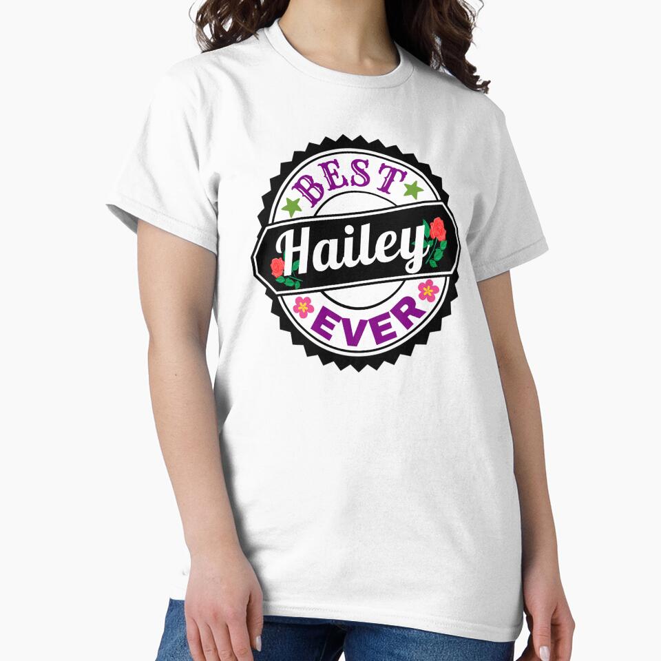 Best Hailey Ever - Custom Girls Name Gift | Retro Name Typography Design by Delandor