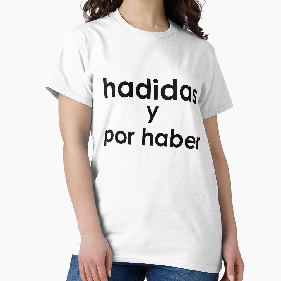 Hadidas and Haber brand logo T-shirt (black) by malangacamisetas