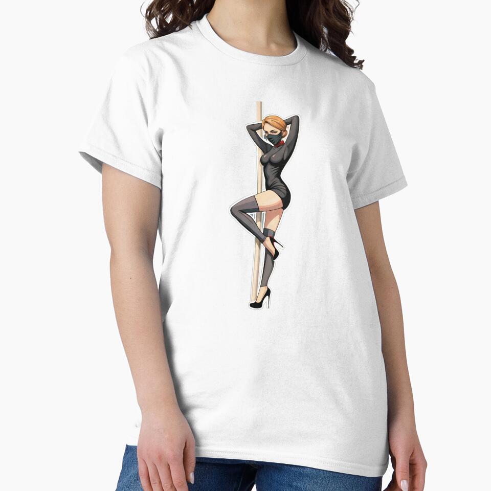 pole dance digital girl,isolated art logo by Creative88Art