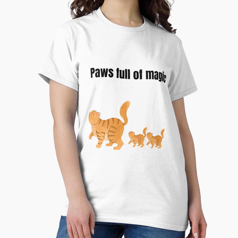 Cute Magic Cat and Kittens - Paws Full of Magic Aesthetic Art by PeplumiArt