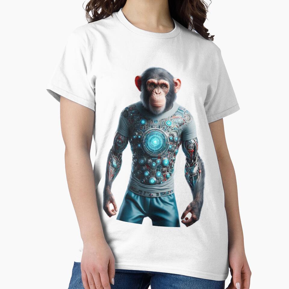 Title: Monkey in T-Shirt and Pants: Stylish and Trendy Outfit by nada-art