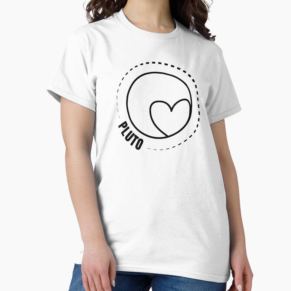 Dwarf Planet Pluto (BLACK DESIGN) by EleannaInSpace