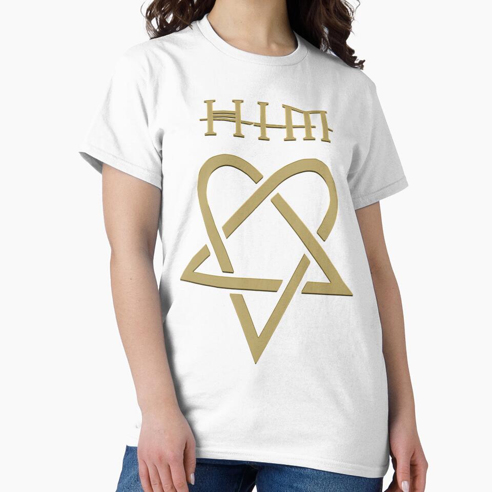 Him Band Heartagram Gold  Him Band long Heartagram Tee Him by OnTheRunFinds