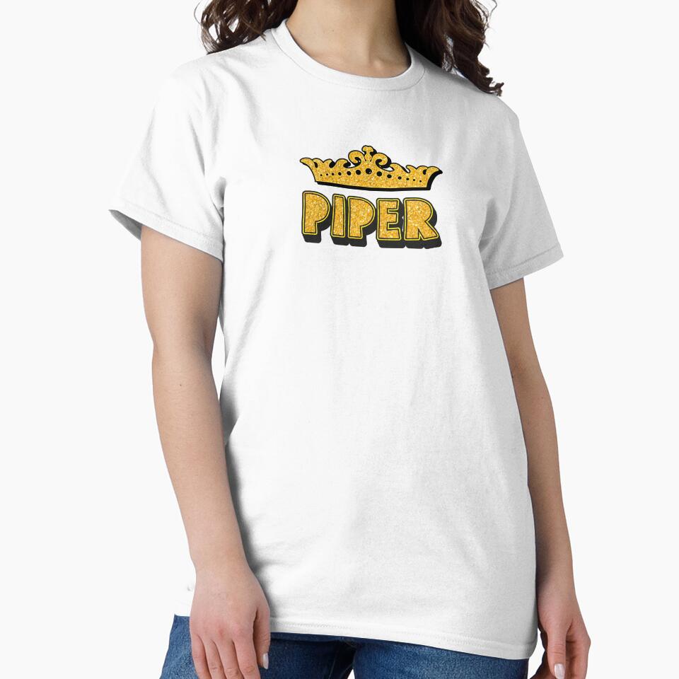Piper Personalized Funny Custom Name Crown Design by Watsonarts
