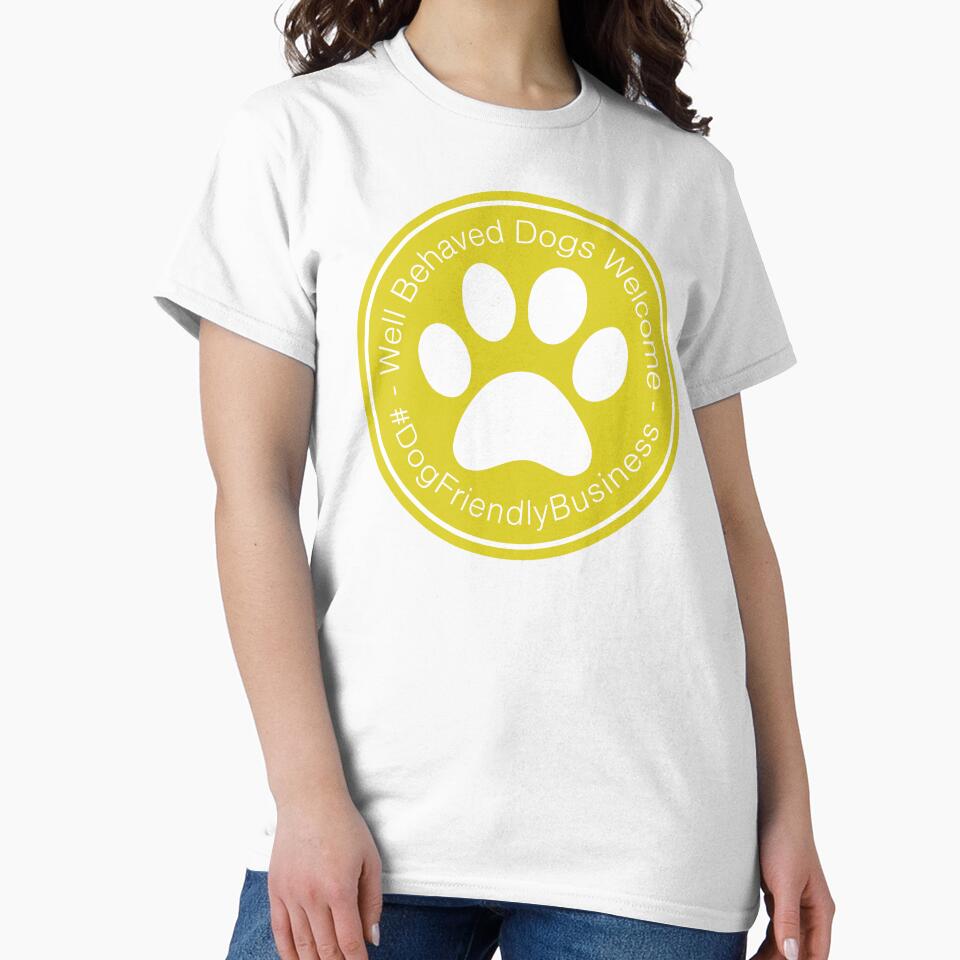Well Behaved Dogs Welcome Yellow Sign - #DogFriendlyBusiness by fireballuke