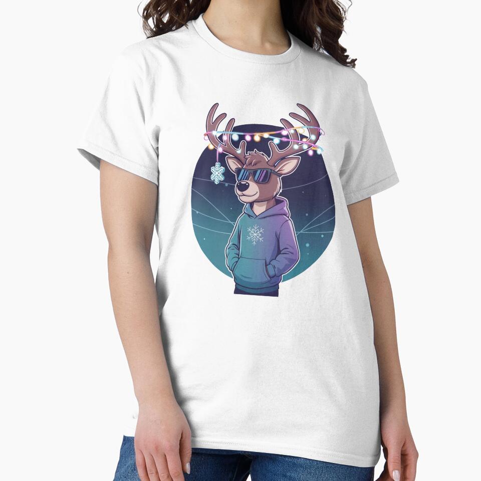 Rebel Reindeer Neon Holiday Vibes by GrzeGorzoG