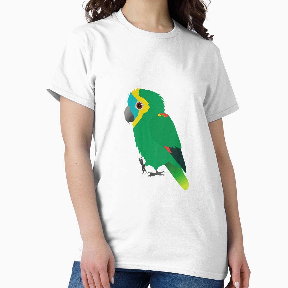 Turquoise-fronted amazon digital vector illustration by Bwiselizzy