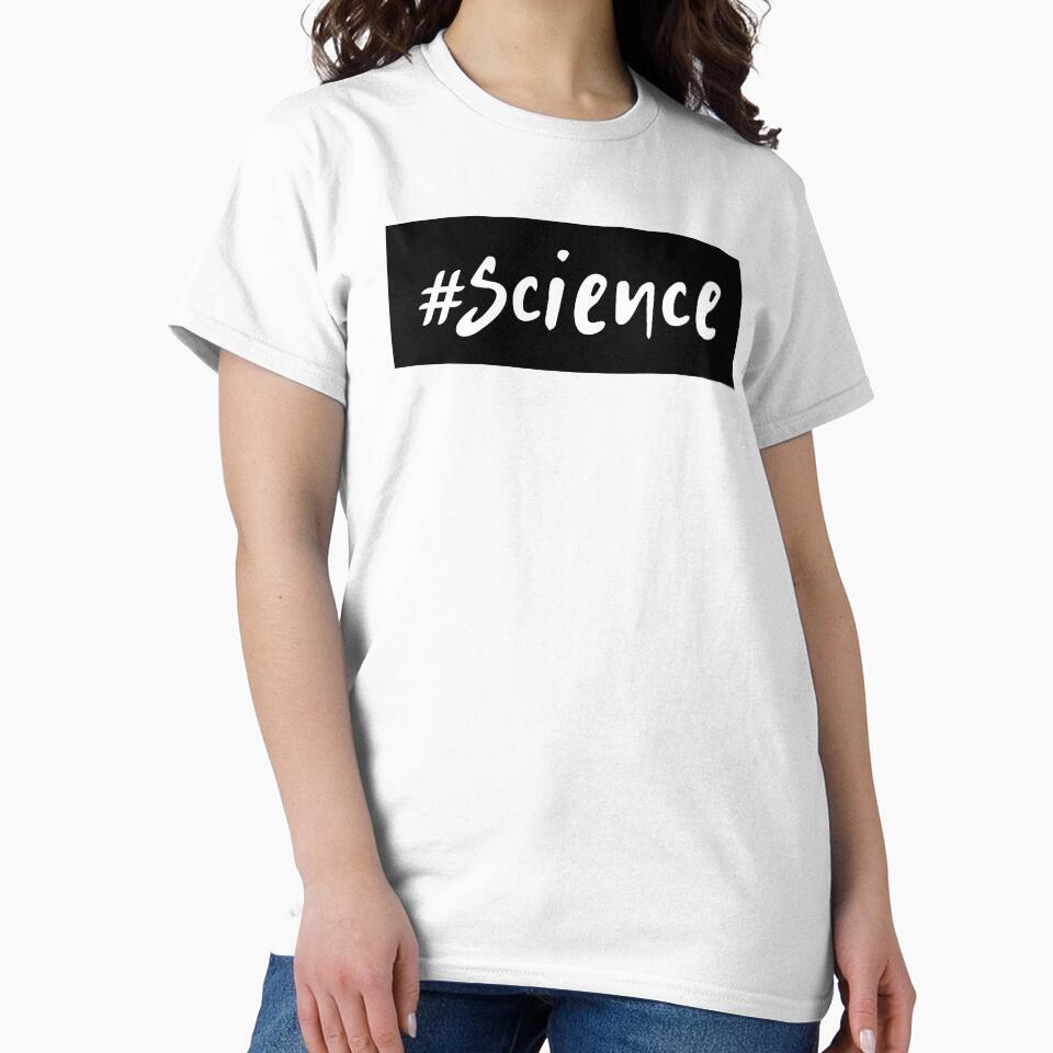 Science Word Typography Black and White Minimalist Hashtag by SoccaTamam