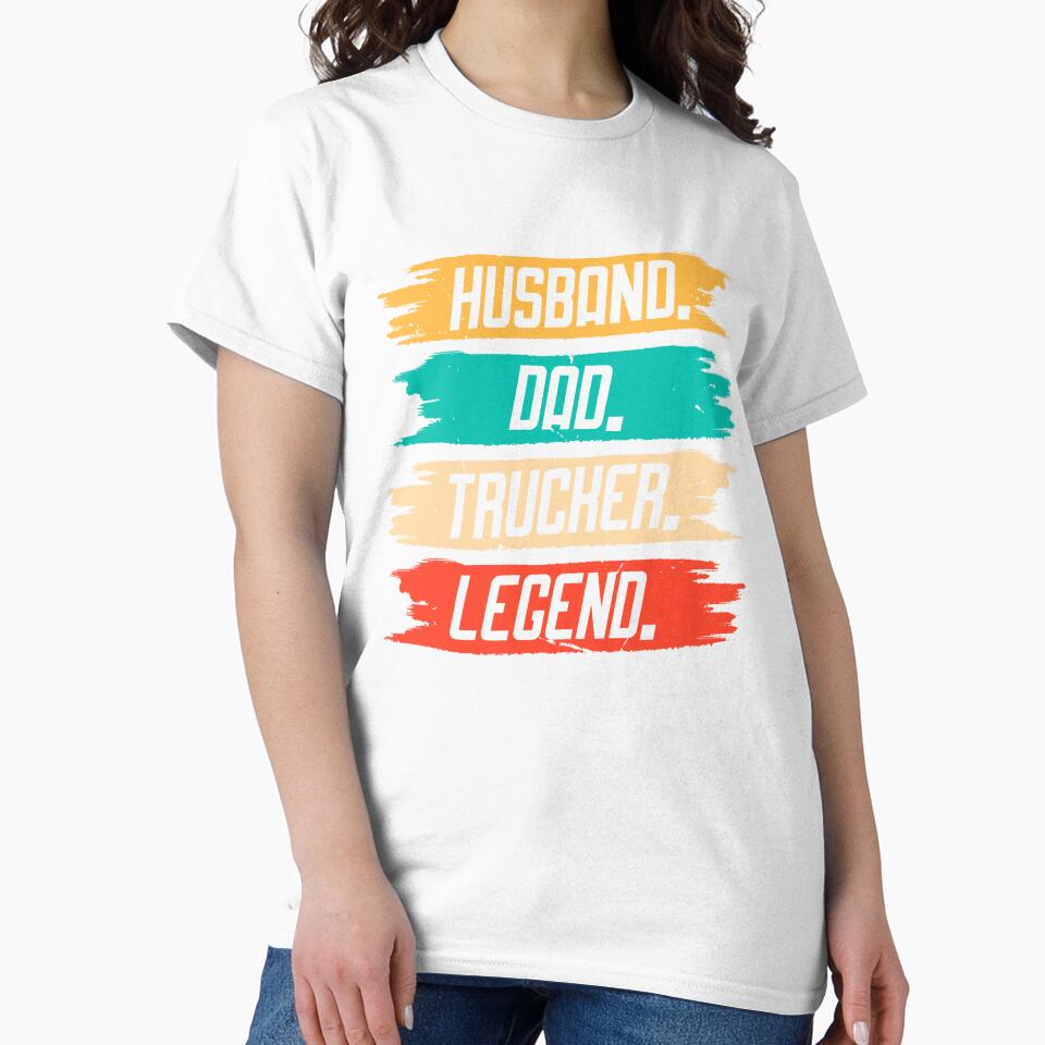 Husband Dad Trucker Legend Highlighted by NessiCreates