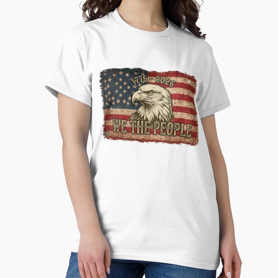 We The People 1776-2026 design on apparel and more by Ginny Luttrell