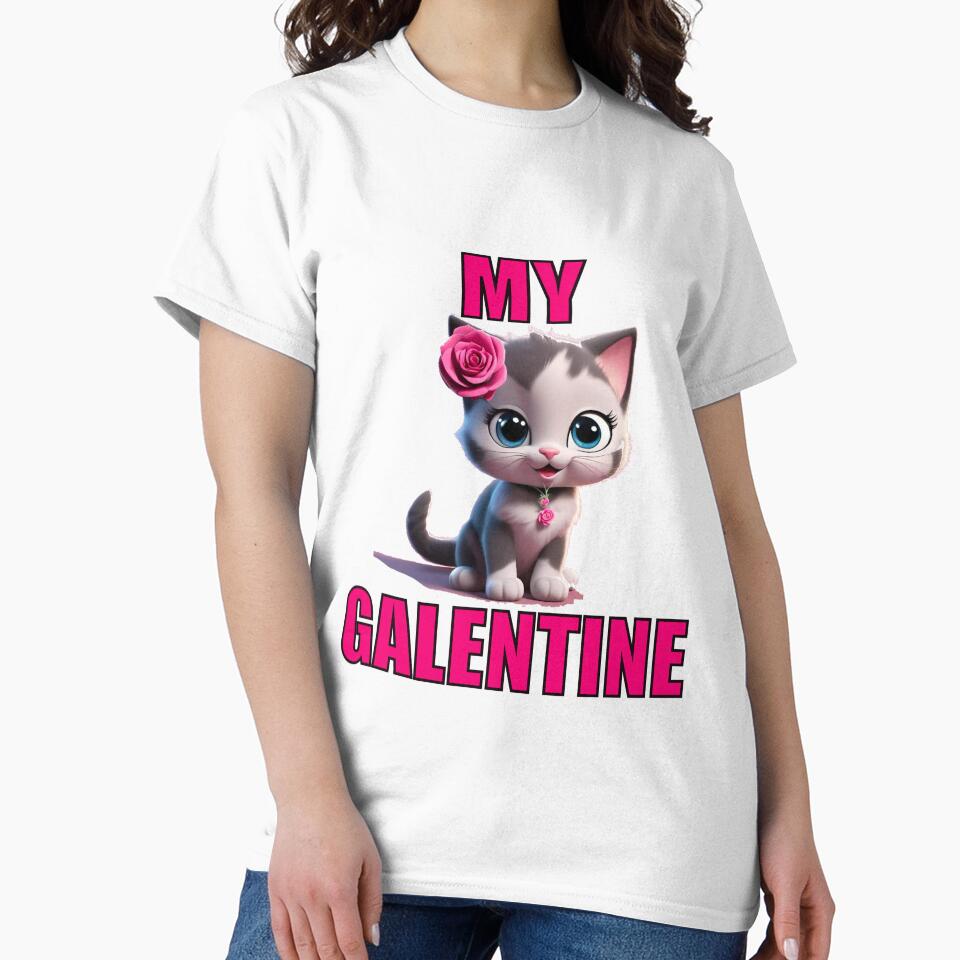 Roses and Soft Super Cute kitten on Galentines day and Galentines party, gift idea for Galentines day by sailorsam1805