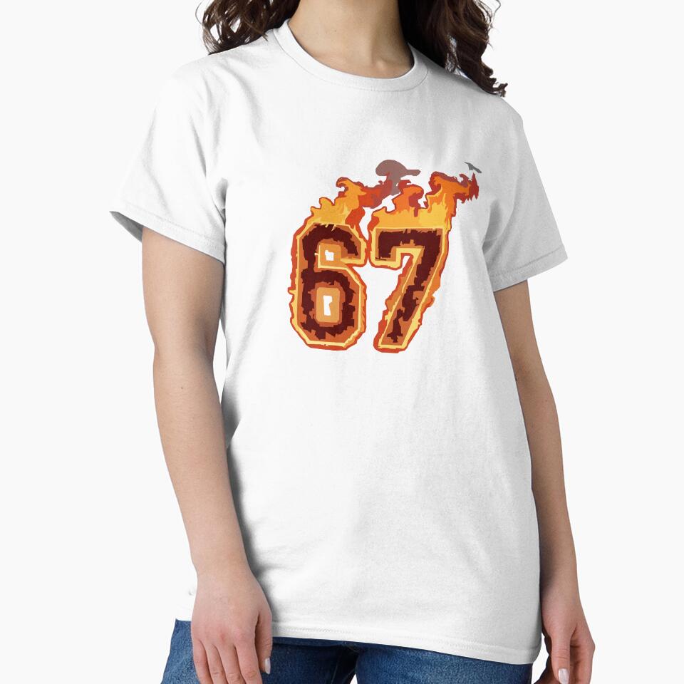 “Number 67 in flames, burning fire” by JJNFX