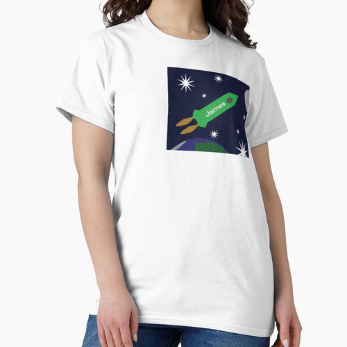 'To the moon and back' personalised green rocket with Arabic by HalunaHappy