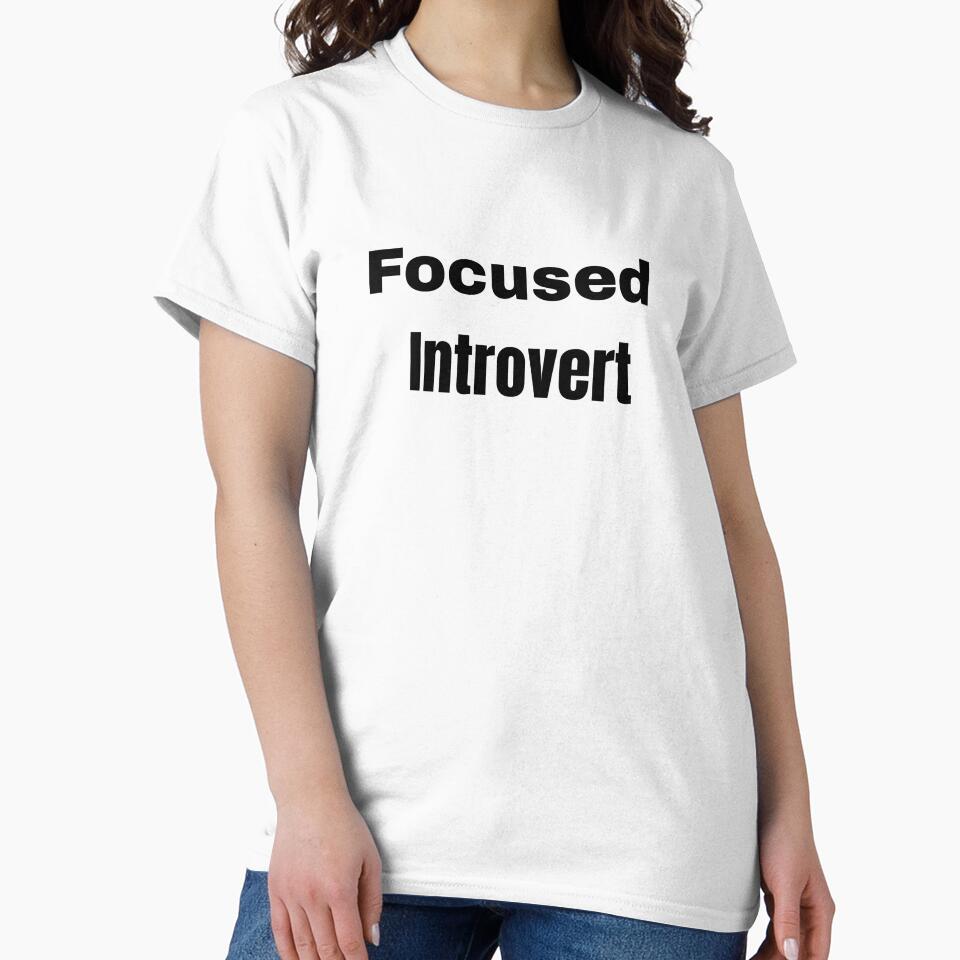 Focused Introvert – Quiet Mind Strong Focus Minimalist Design by RICHKIDSSTUDIO Unisex , , , Long Sleeve Tee