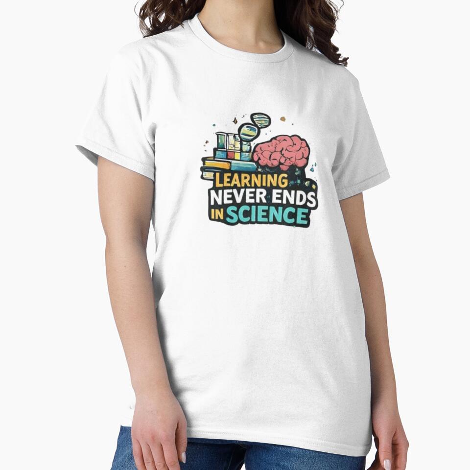 Learning Never Ends In Science – STEM Quote by Amr Darwish Graphic designer