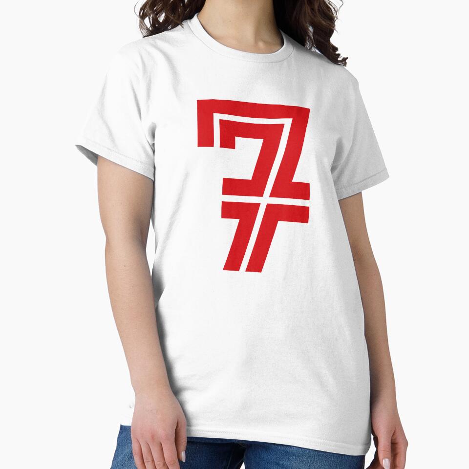 No. 7 / Player Number Seven / Football Player Number 7 (Red on Black) by STUDIO-72