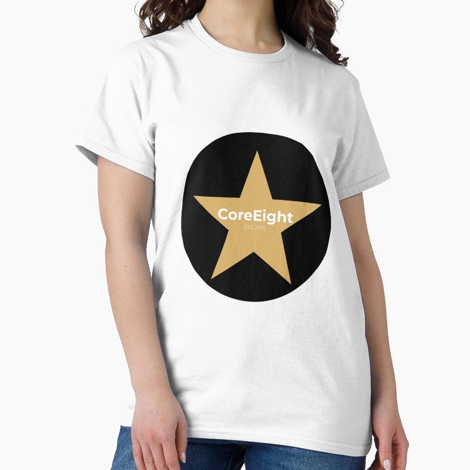 CoreEight Star Logo EST 2025 – Minimalist Modern Brand Design for T-Shirts, Stickers & Accessories by CoreEight