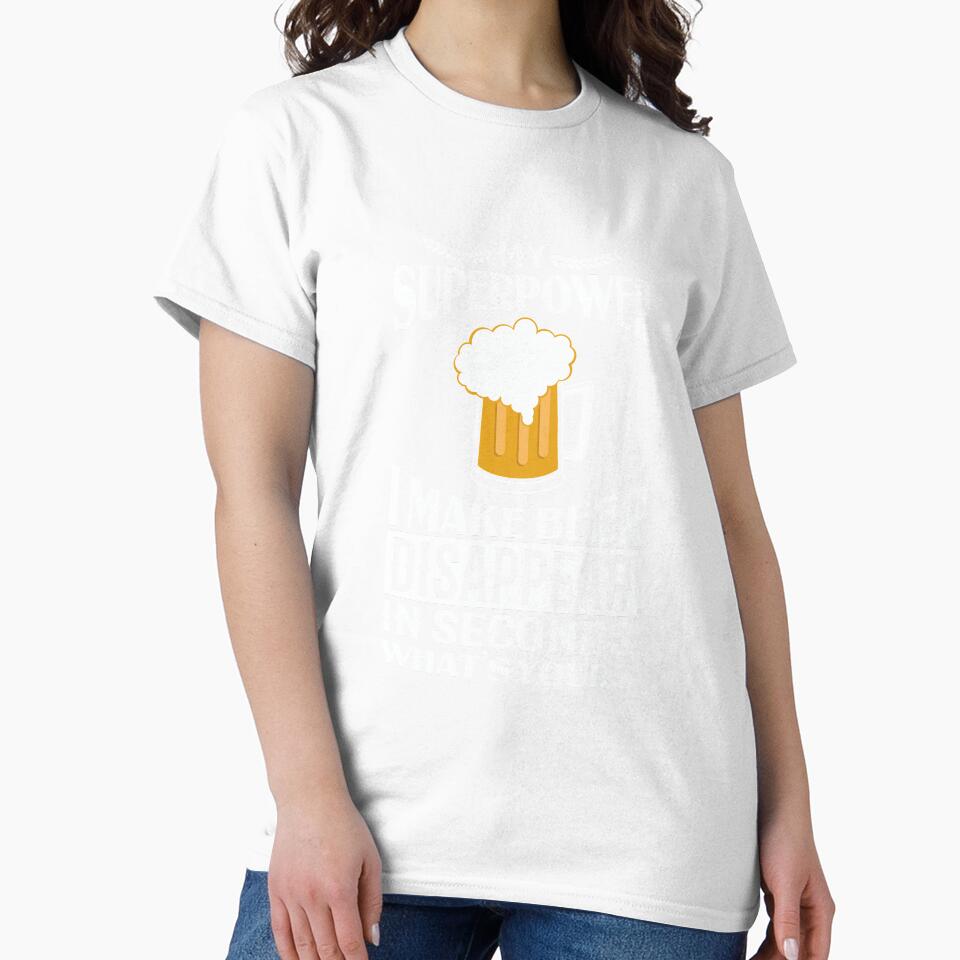 My Superpower beer disappear by Khushi Graphics Unisex , , , Long Sleeve Tee